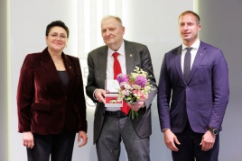 Elvio Žaldario nuotraukoje: LTOK prezidentė  Daina Gudzinevičiūtė, Vytautas Petras Vaitkus ir LTOK generalinis sekretorius Mindaugas Griškonis